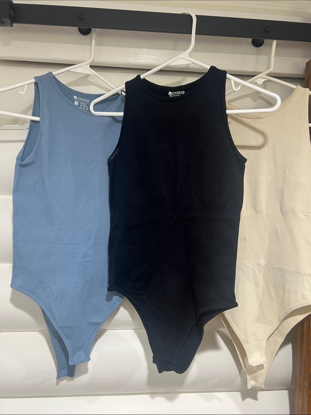 Ribbed Sleeveless Bodysuits 3 piece